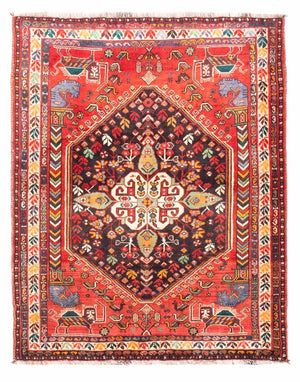 Persisk tæppe - Nomadisk - 153 x 120 cm - rød