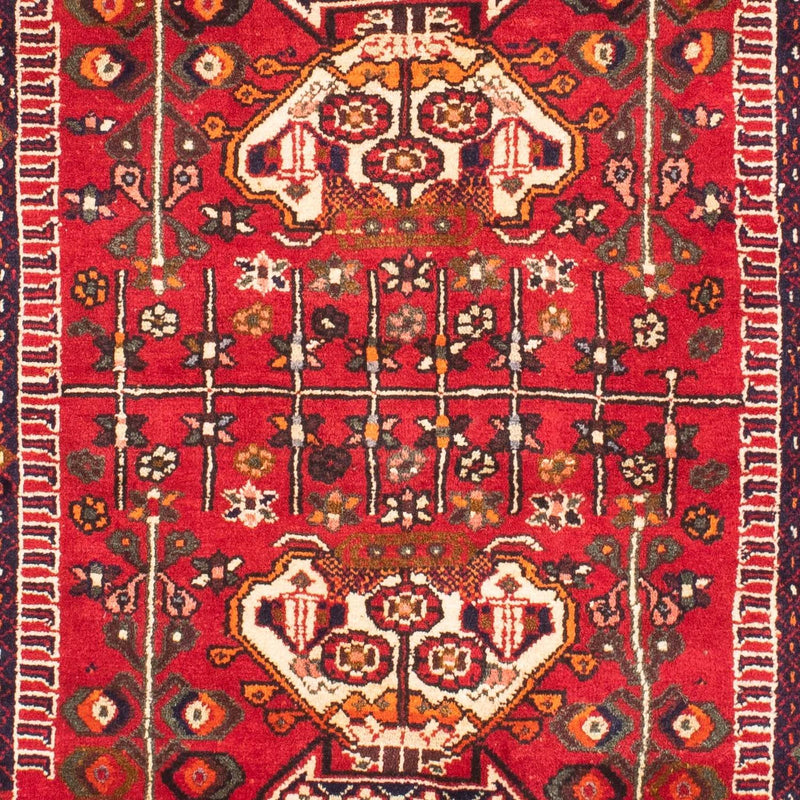 Persisk tæppe - Nomadisk - 135 x 107 cm - mørkerød