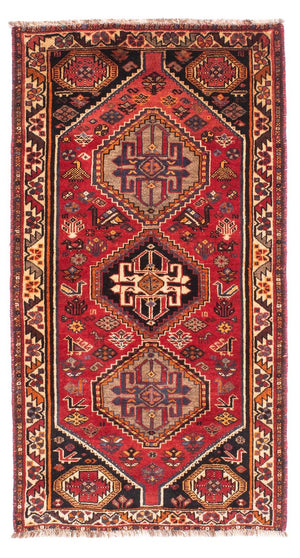 Persisk tæppe - Nomadisk - 161 x 88 cm - mørkerød