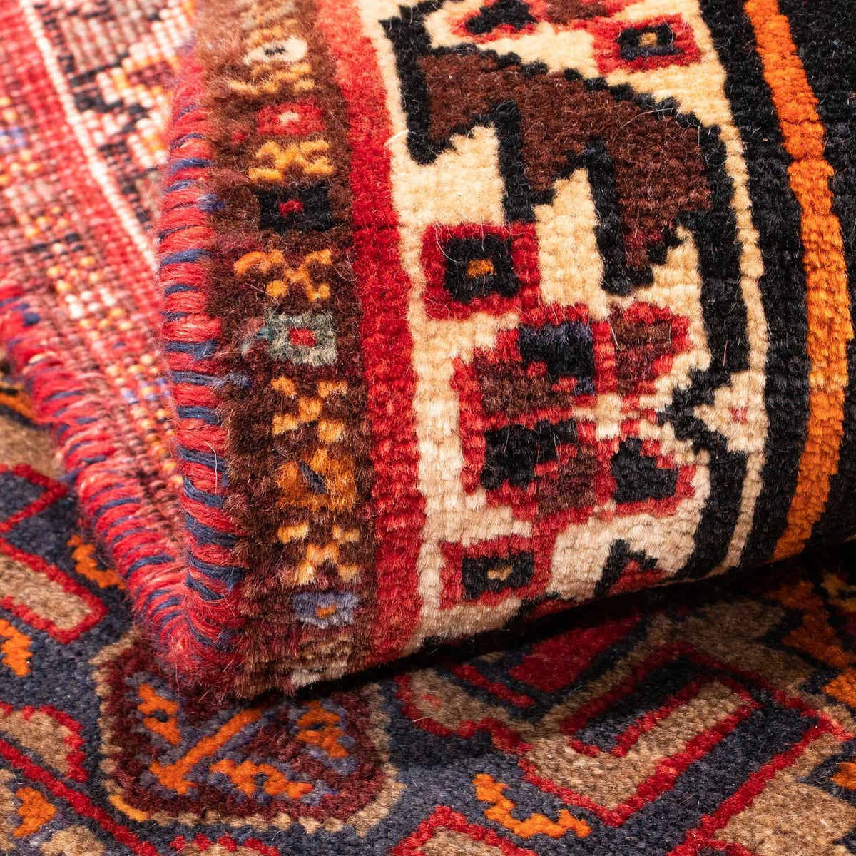 Persisk tæppe - Nomadisk - 161 x 88 cm - mørkerød