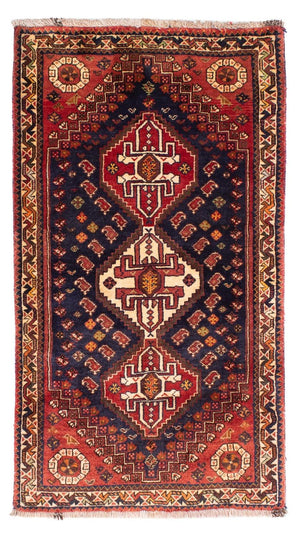 Persisk tæppe - Nomadisk - 148 x 80 cm - mørkeblå
