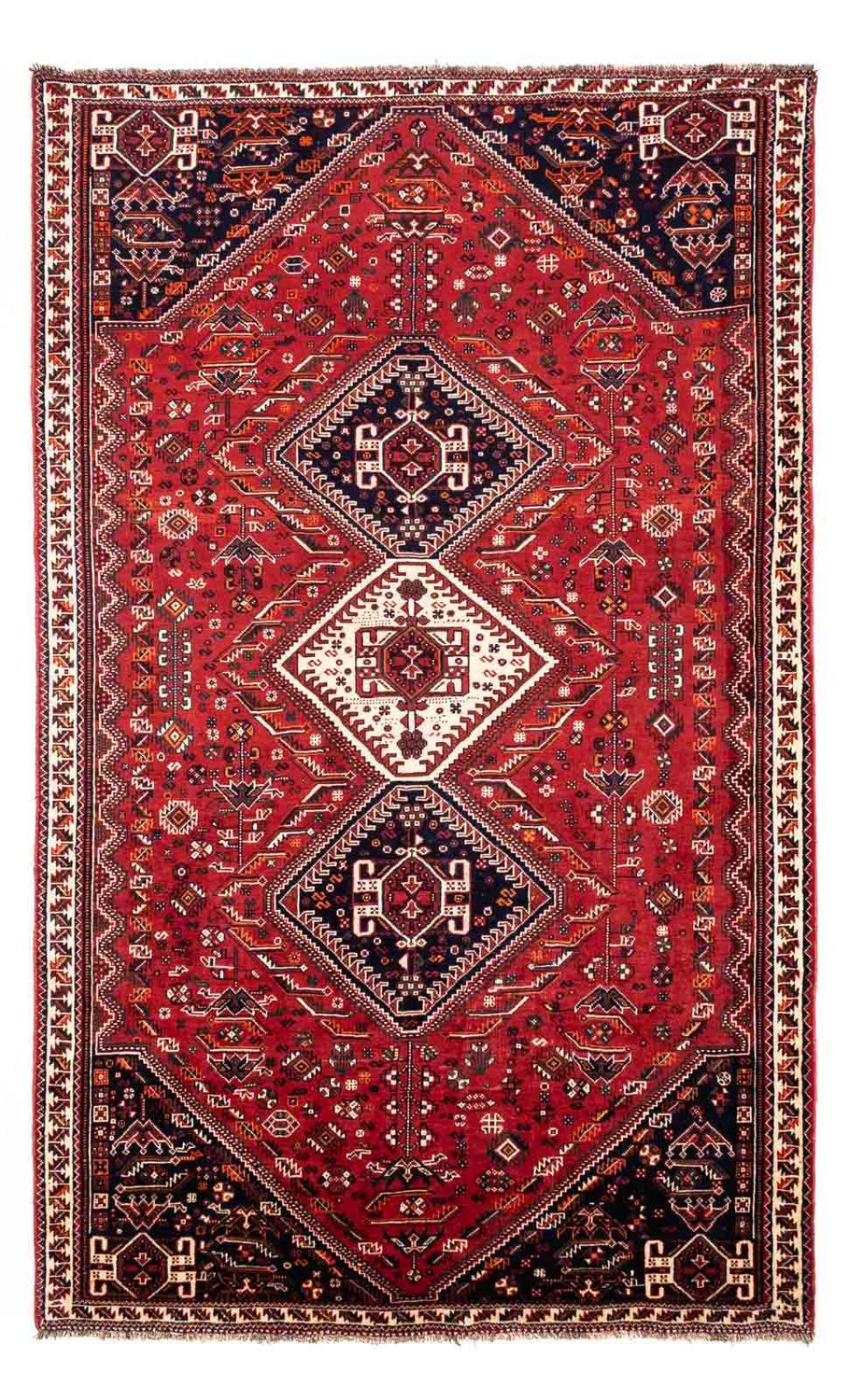 Persisk tæppe - Nomadisk - 277 x 178 cm - mørkerød