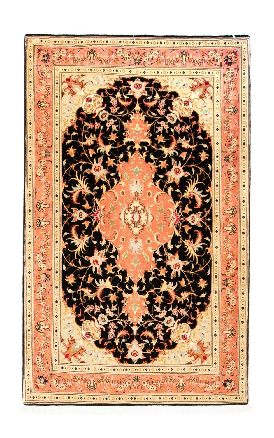 Persisk tæppe - Tabriz - Royal - 161 x 101 cm - sort