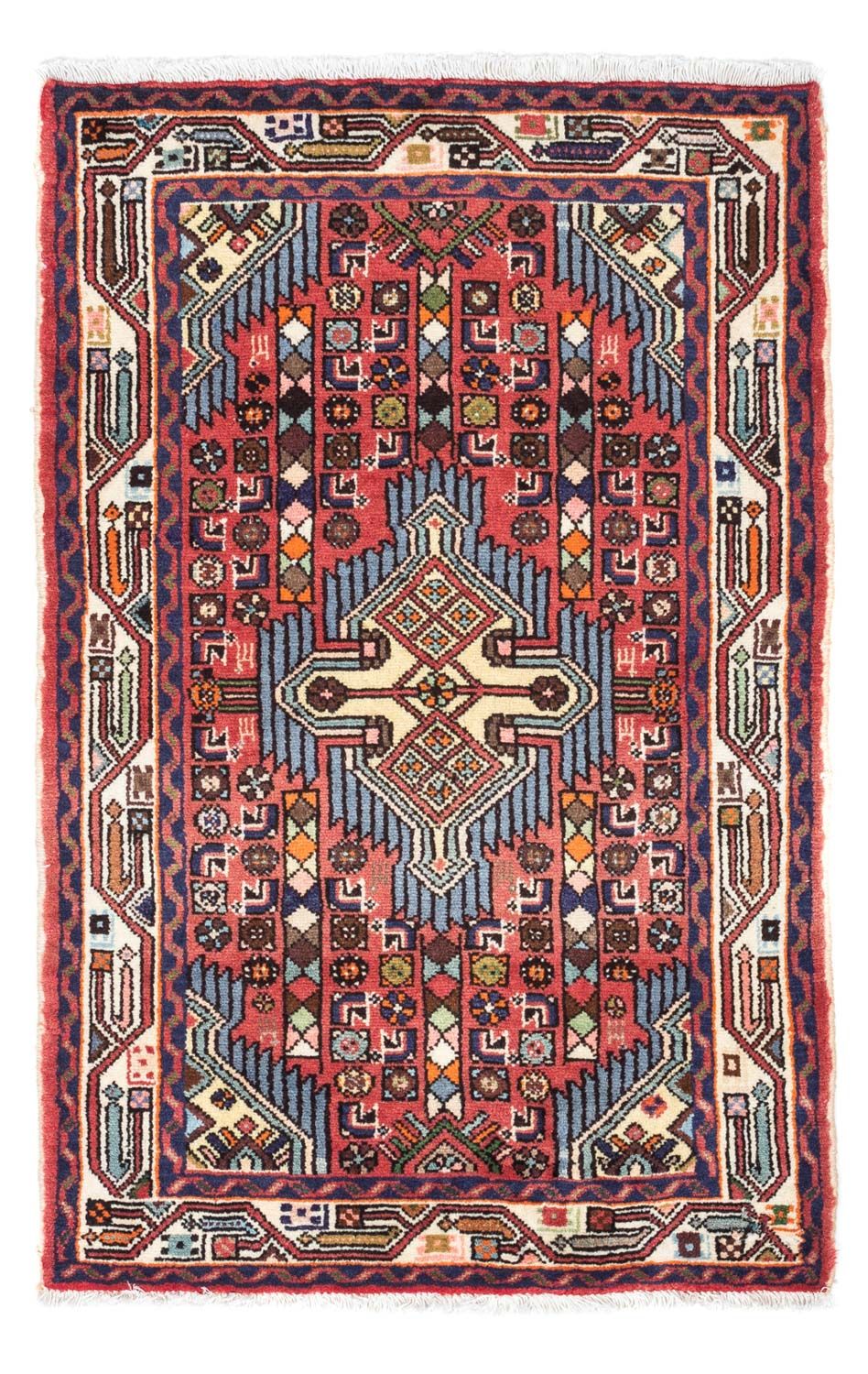 Persisk tæppe - Nomadisk - 120 x 75 cm - lysrød