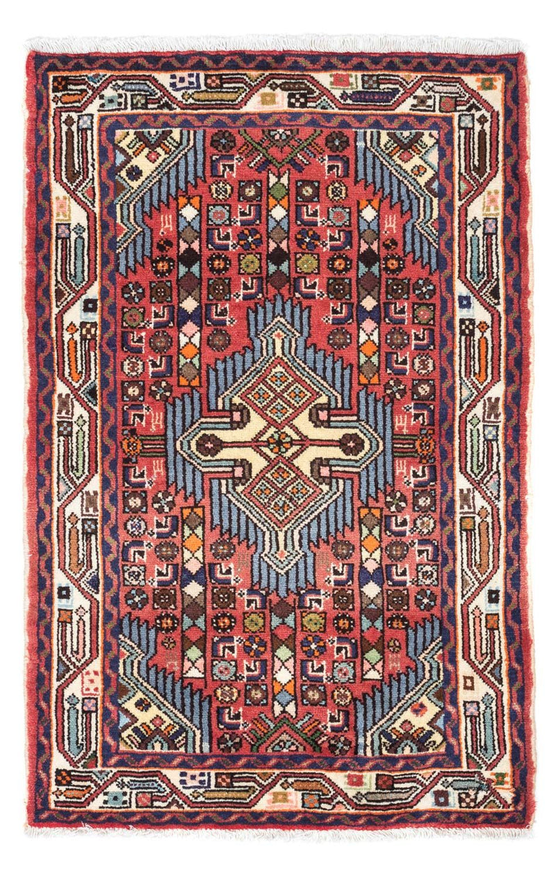 Persisk tæppe - Nomadisk - 120 x 75 cm - lysrød