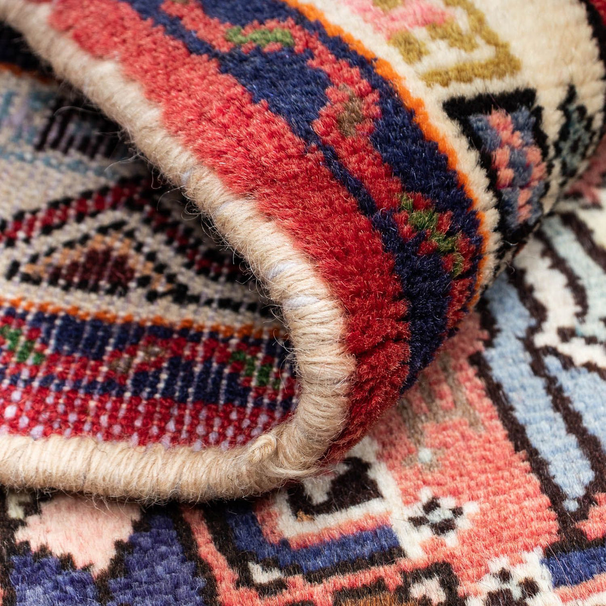 Persisk tæppe - Nomadisk - 120 x 75 cm - lysrød