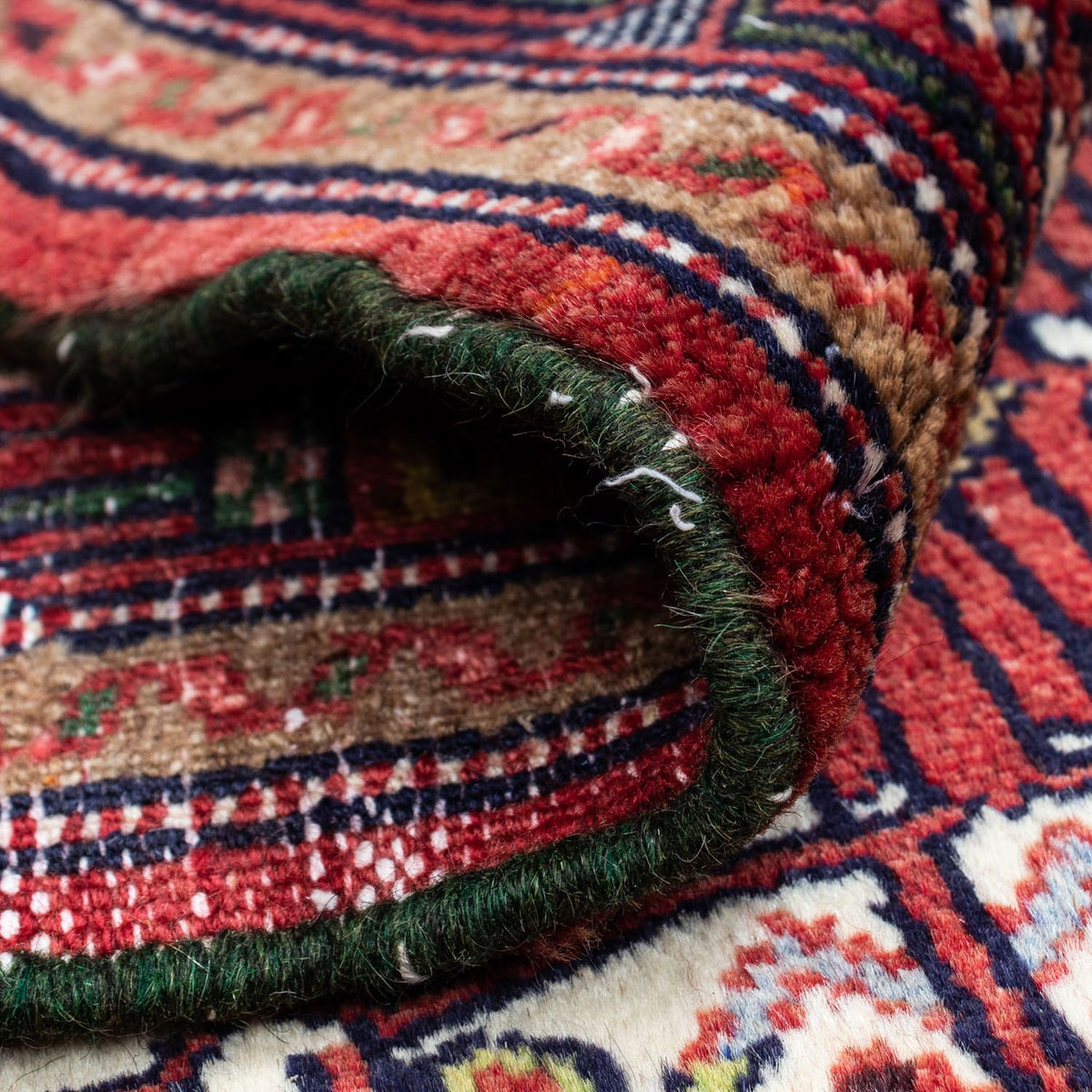 Persisk tæppe - Nomadisk - 127 x 86 cm - beige