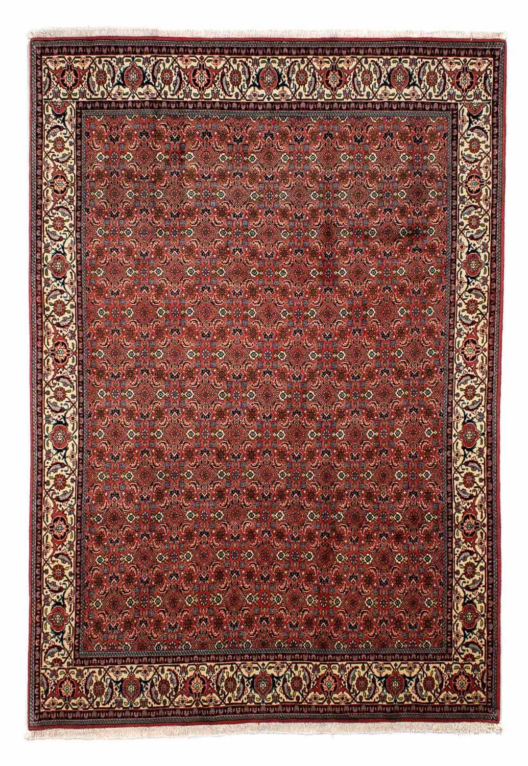 Persisk tæppe - Bijar - 290 x 200 cm - mørkerød