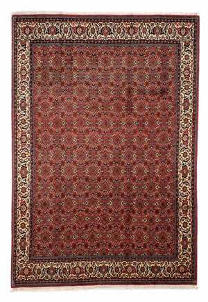 Persisk tæppe - Bijar - 290 x 200 cm - mørkerød