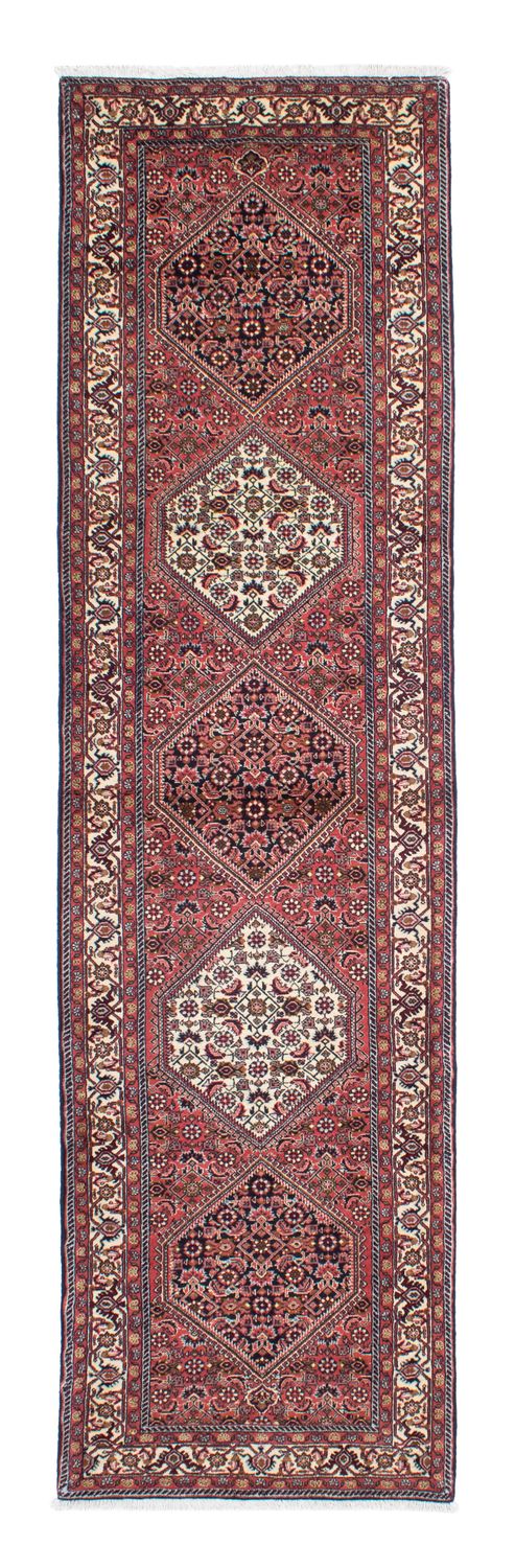 Løber Persisk tæppe - Bijar - 313 x 83 cm - lysrød