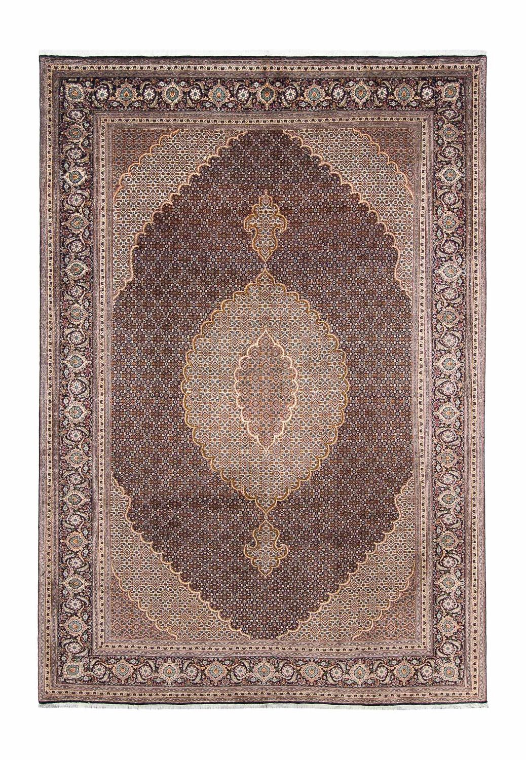 Persisk tæppe - Tabriz - 295 x 202 cm - mørkeblå