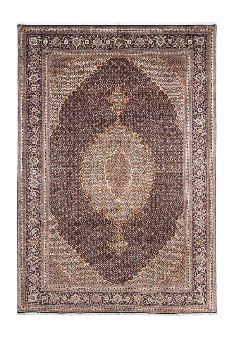 Persisk tæppe - Tabriz - 295 x 202 cm - mørkeblå