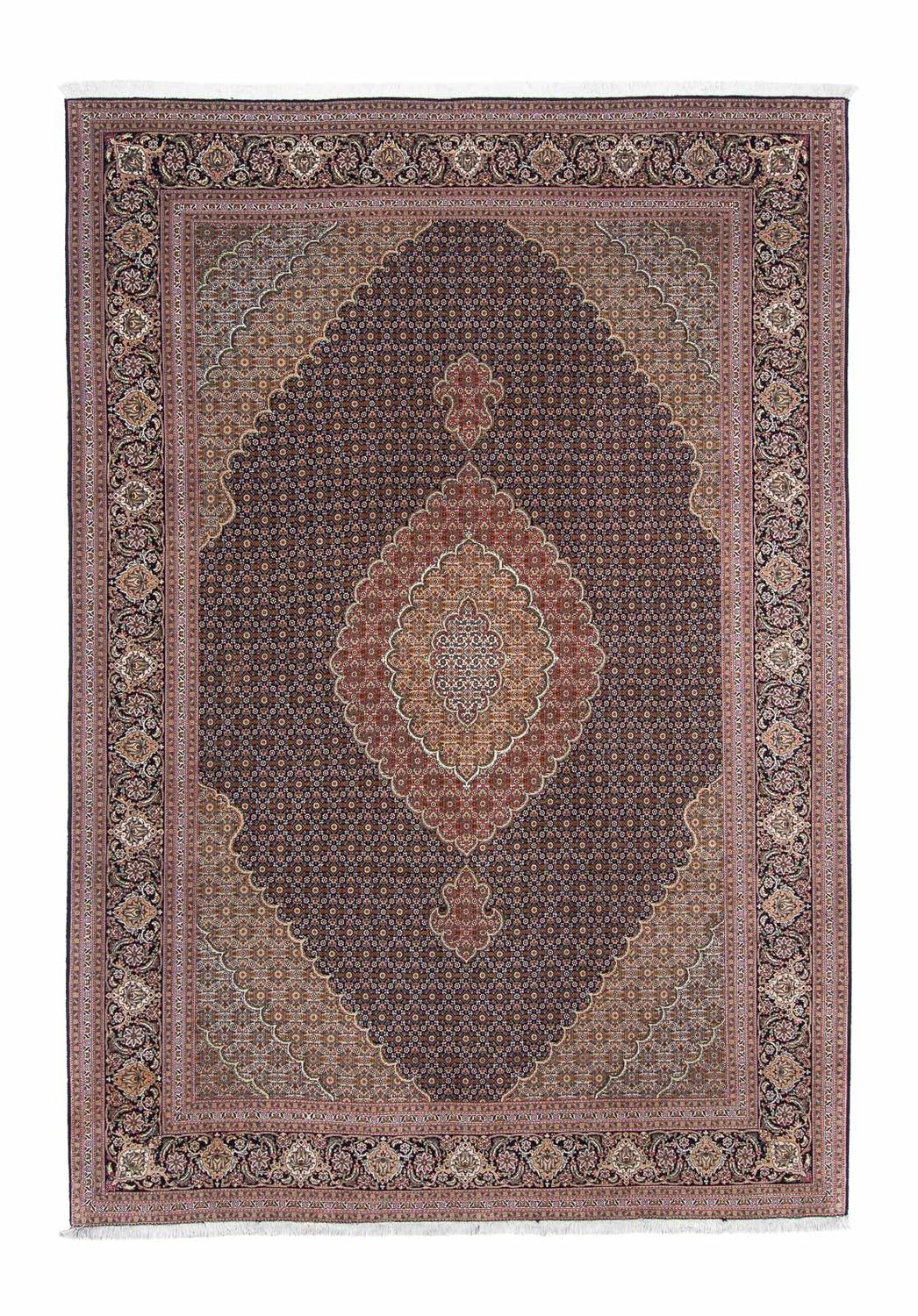 Persisk tæppe - Tabriz - 294 x 208 cm - mørkebrun