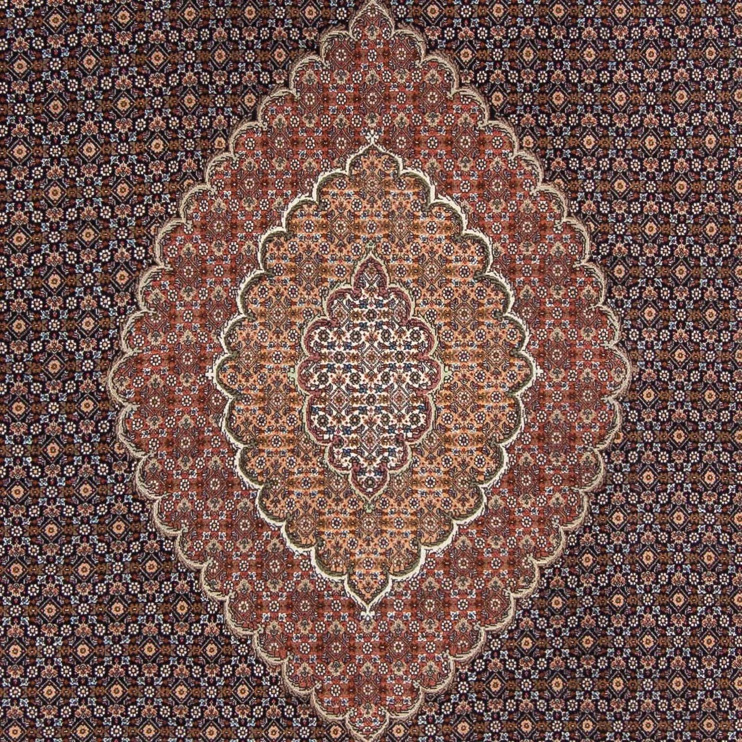 Persisk tæppe - Tabriz - 294 x 208 cm - mørkebrun