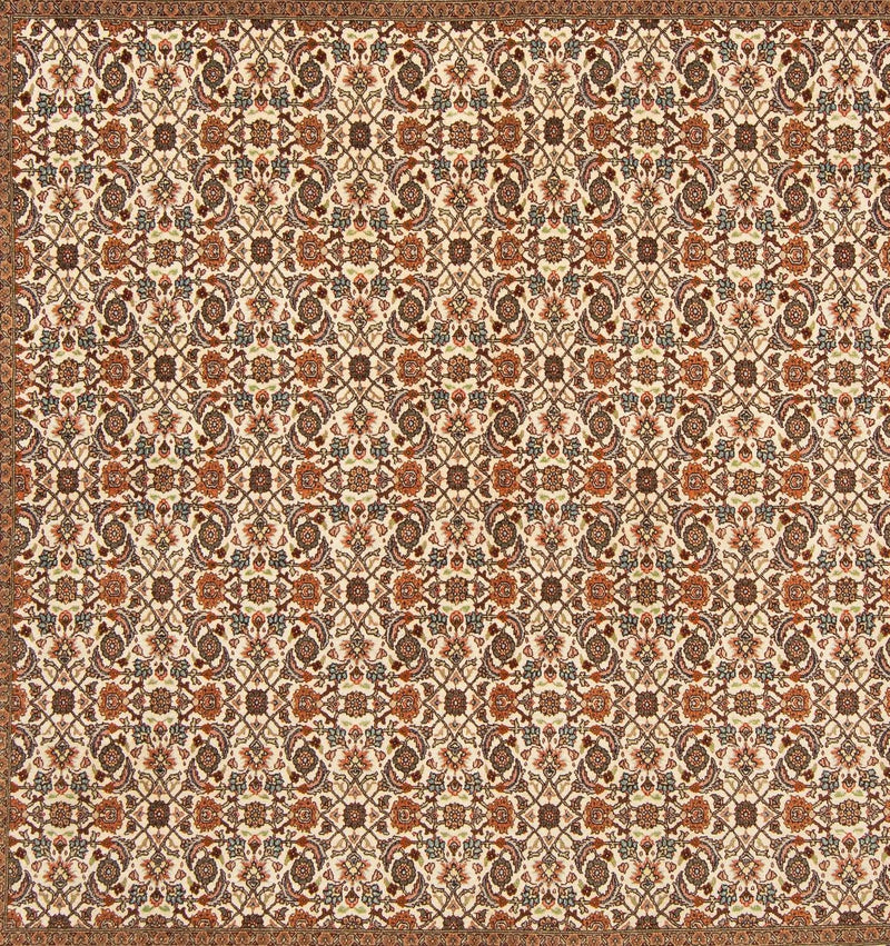 Persisk tæppe - Tabriz firkantet  - 215 x 202 cm - lys brun
