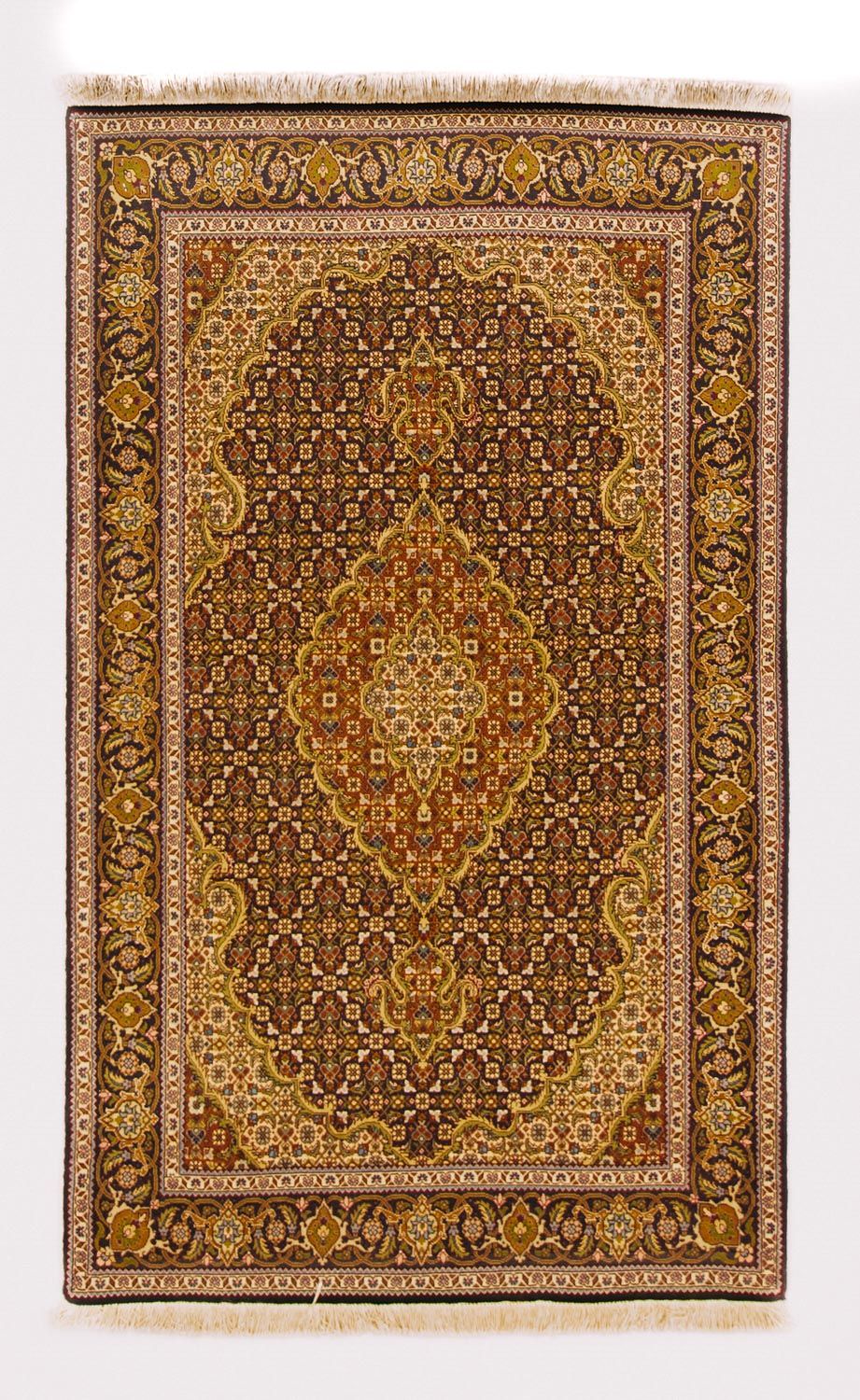 Persisk tæppe - Tabriz - 152 x 100 cm - mørkerød