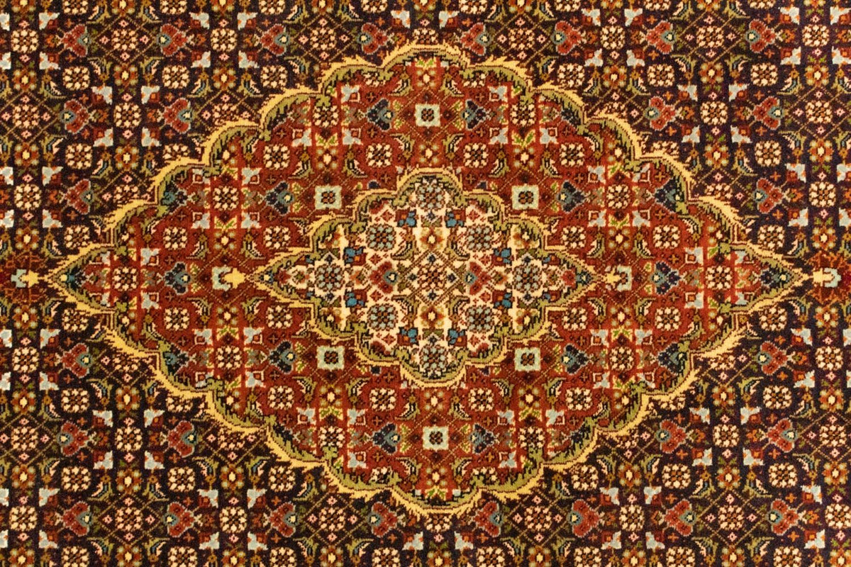Persisk tæppe - Tabriz - 152 x 100 cm - mørkerød