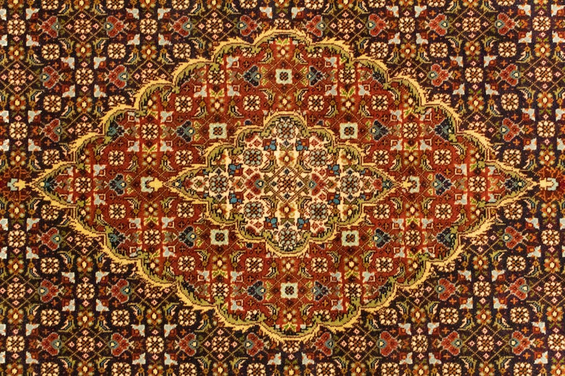 Persisk tæppe - Tabriz - 152 x 100 cm - mørkerød