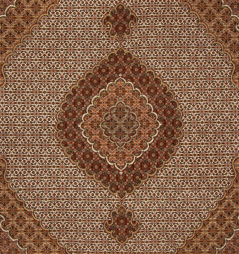 Persisk tæppe - Tabriz - 254 x 205 cm - brun