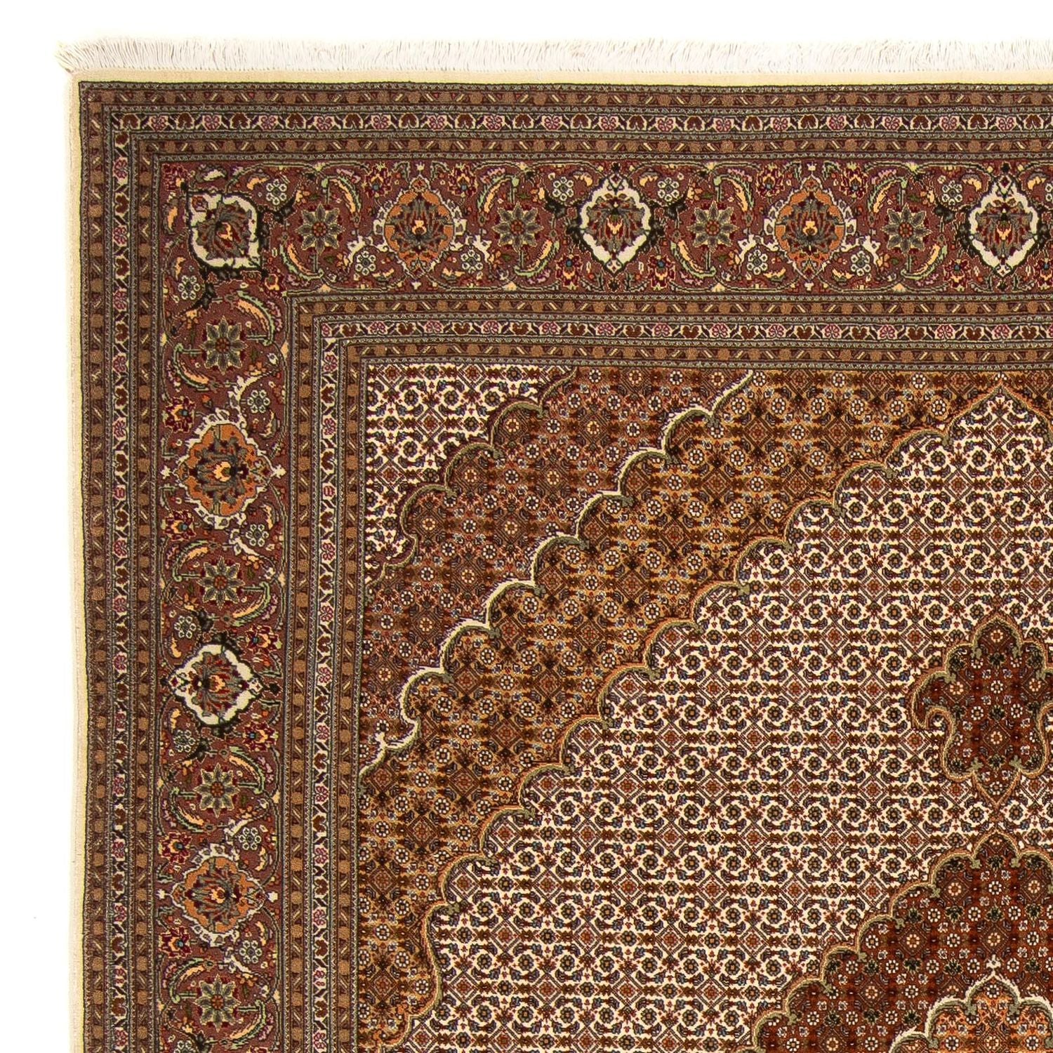 Persisk tæppe - Tabriz - 254 x 205 cm - brun