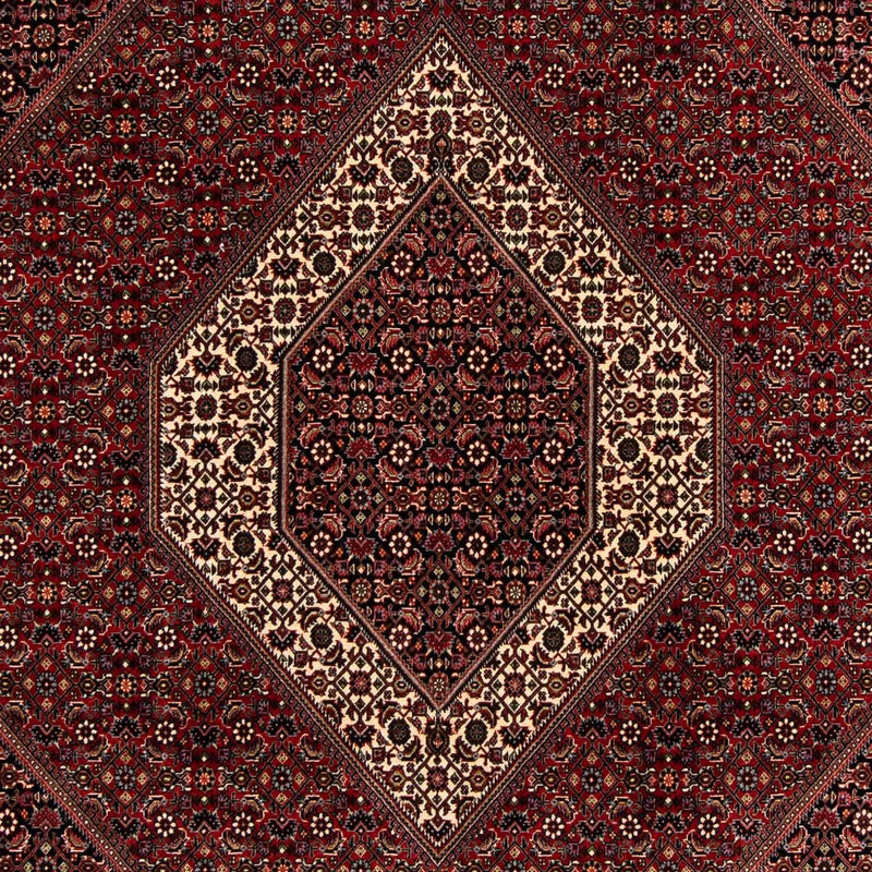 Persisk tæppe - Bijar - 263 x 203 cm - mørkerød