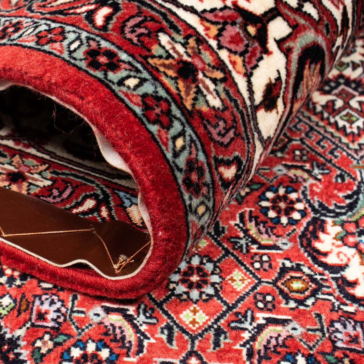 Persisk tæppe - Bijar - 263 x 203 cm - mørkerød