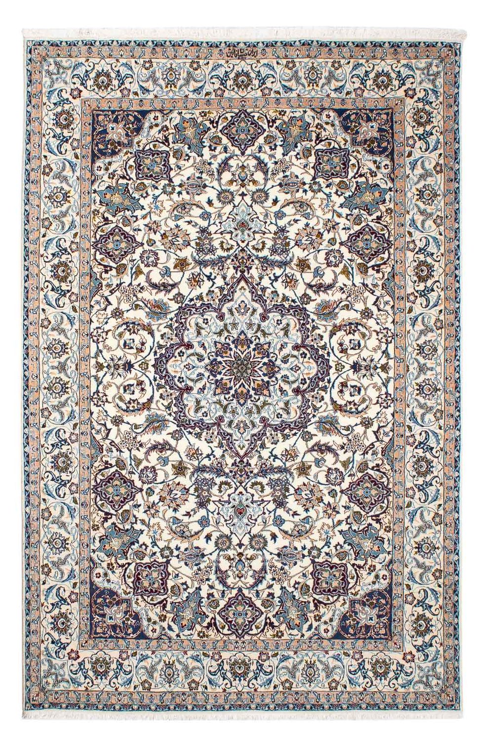 Persisk tæppe - Nain - Premium - 190 x 128 cm - beige