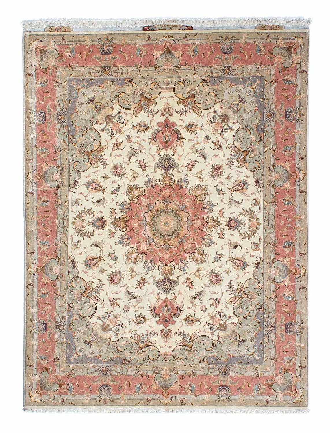Persisk tæppe - Tabriz - Royal - 206 x 152 cm - beige
