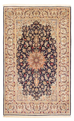 Persisk tæppe - Isfahan - Premium - 327 x 202 cm - mørkeblå
