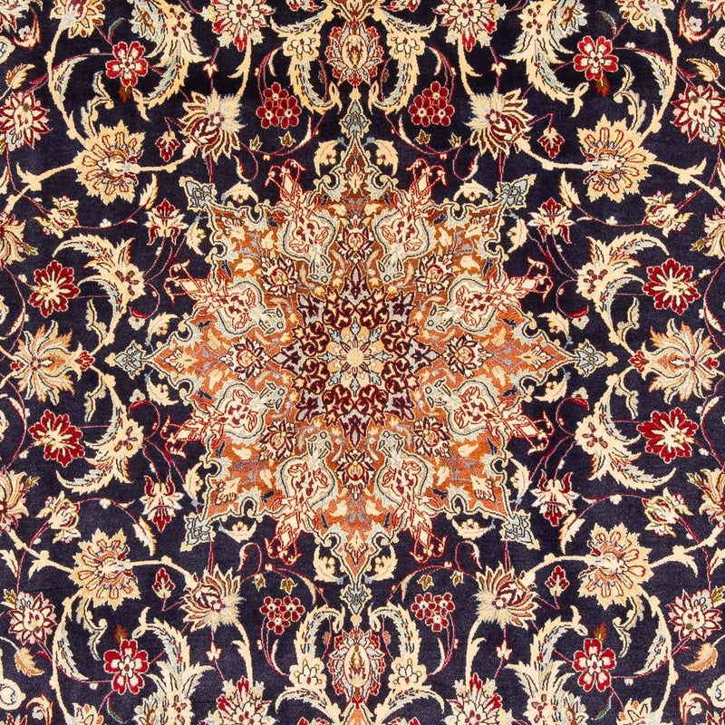 Persisk tæppe - Isfahan - Premium - 327 x 202 cm - mørkeblå