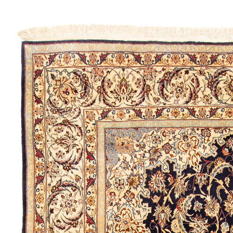 Persisk tæppe - Isfahan - Premium - 327 x 202 cm - mørkeblå