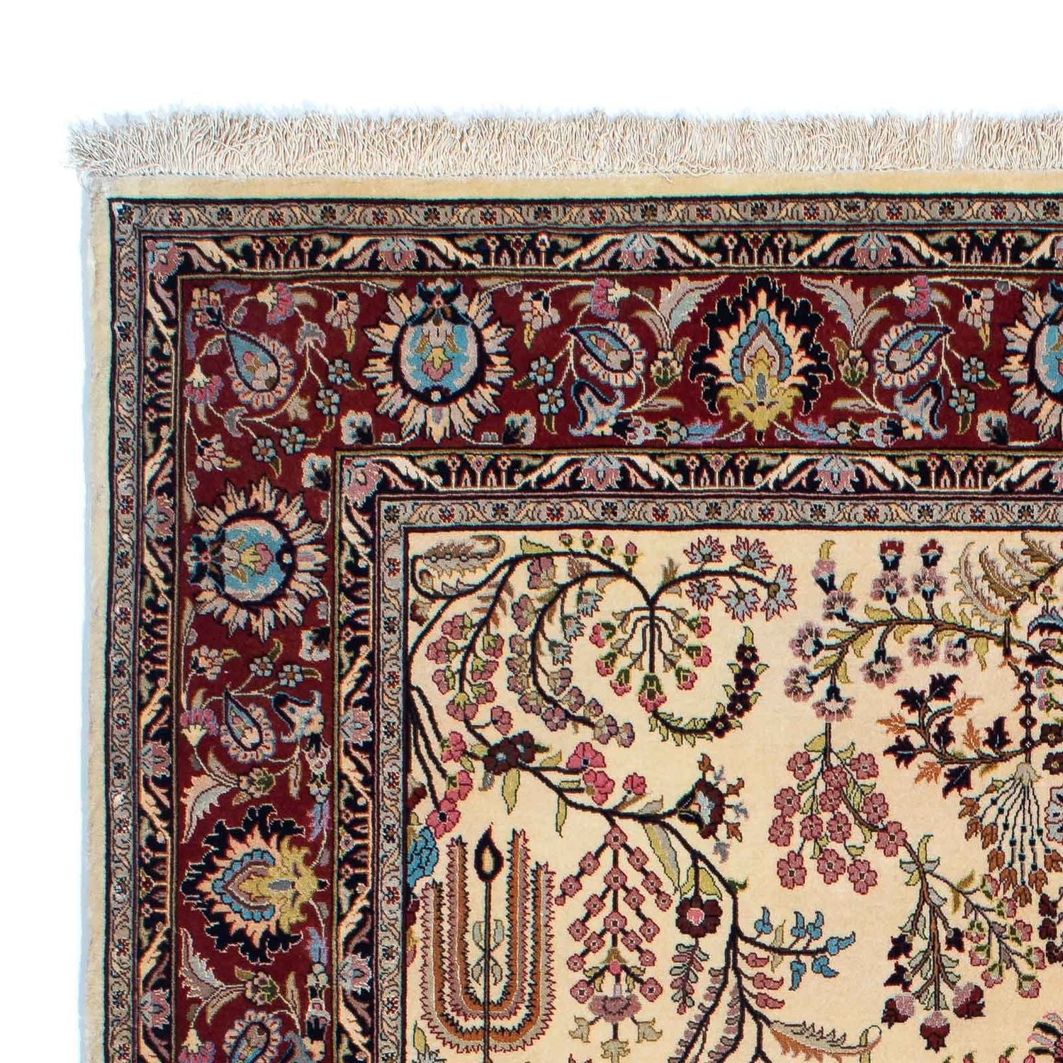 Persisk tæppe - Ghom - 207 x 142 cm - beige