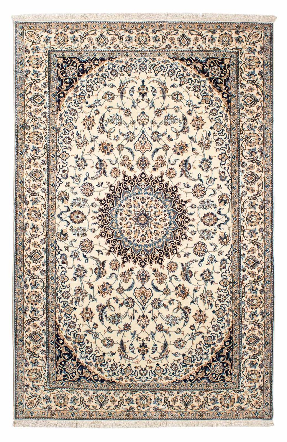 Persisk tæppe - Nain - Premium - 198 x 130 cm - beige
