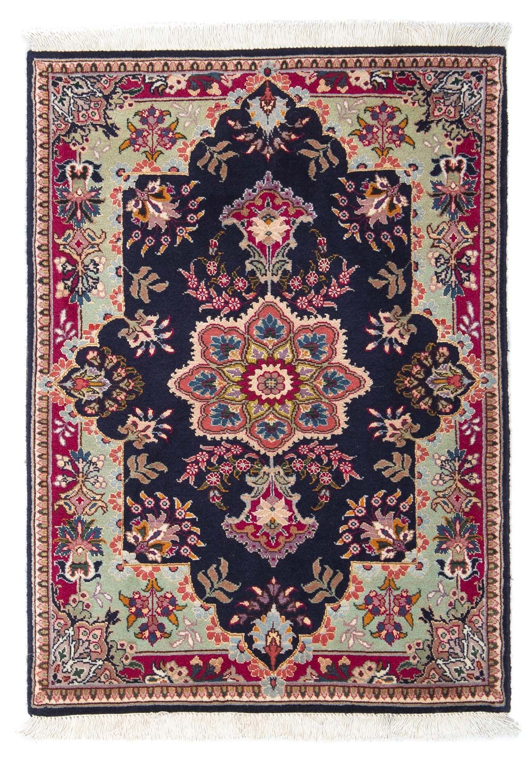 Persisk tæppe - Tabriz - Royal - 90 x 60 cm - mørkeblå
