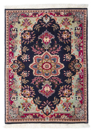 Persisk tæppe - Tabriz - Royal - 90 x 60 cm - mørkeblå