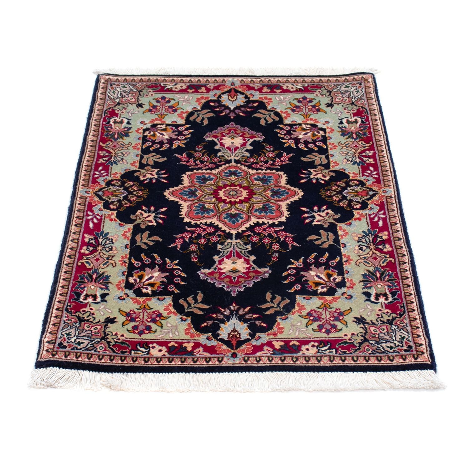 Persisk tæppe - Tabriz - Royal - 90 x 60 cm - mørkeblå