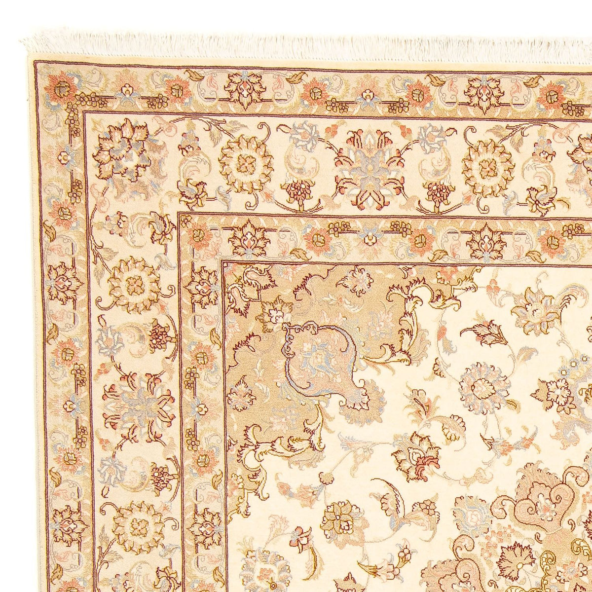 Persisk tæppe - Tabriz - Royal firkantet  - 206 x 202 cm - beige