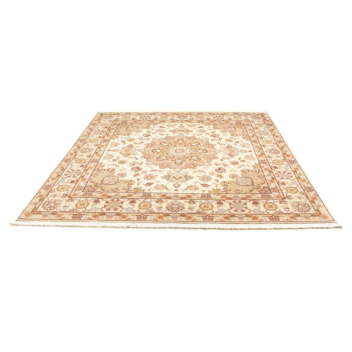 Persisk tæppe - Tabriz - Royal firkantet  - 206 x 202 cm - beige