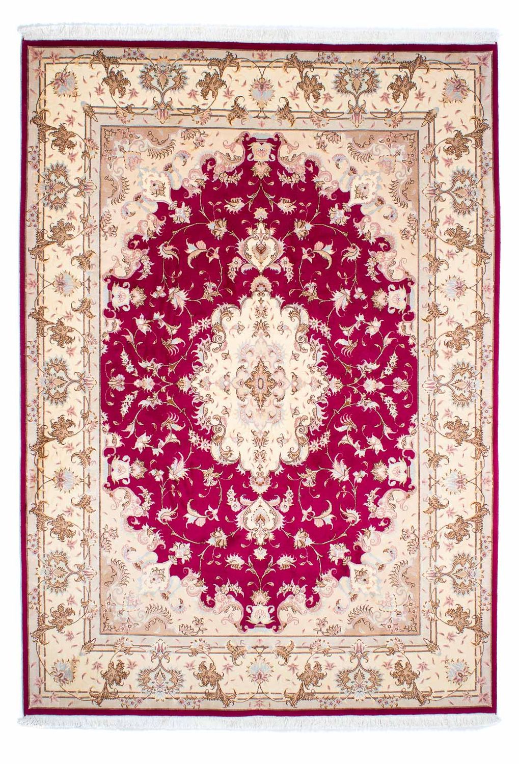 Persisk tæppe - Tabriz - Royal - 242 x 168 cm - rød