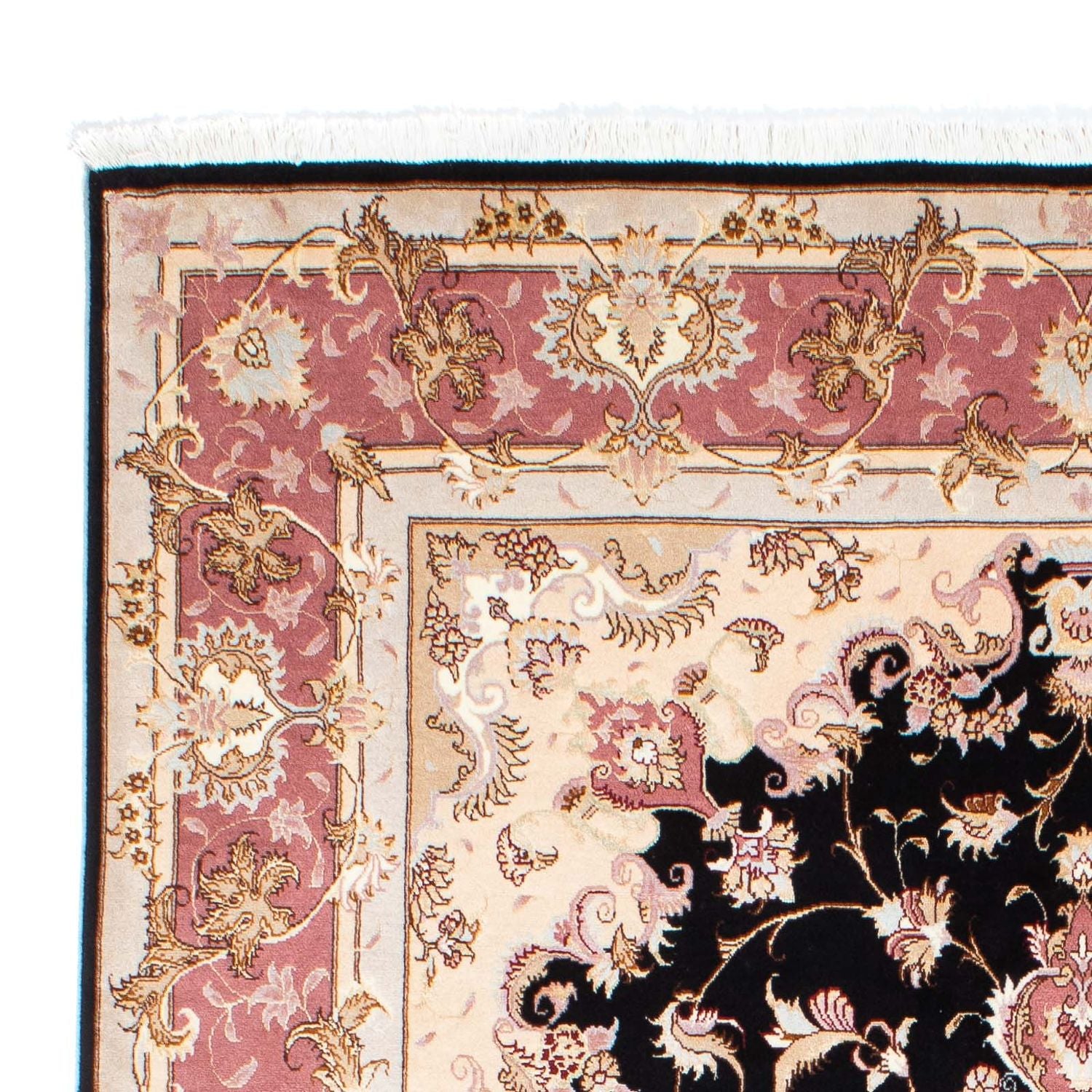 Persisk tæppe - Tabriz - Royal - 243 x 168 cm - mørkeblå