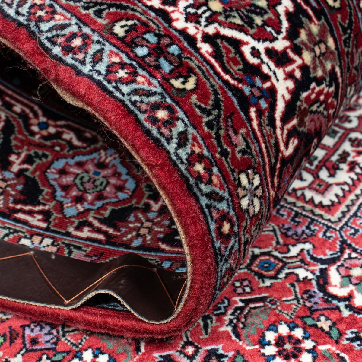 Persisk tæppe - Bijar - 210 x 130 cm - lysrød