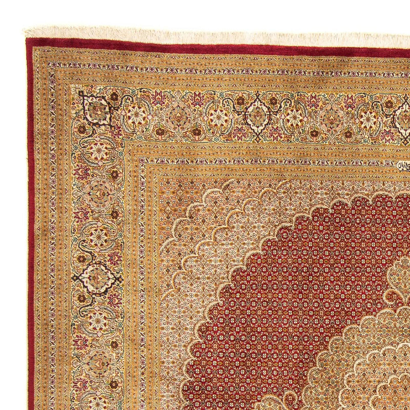 Persisk tæppe - Tabriz firkantet  - 251 x 247 cm - mørkerød