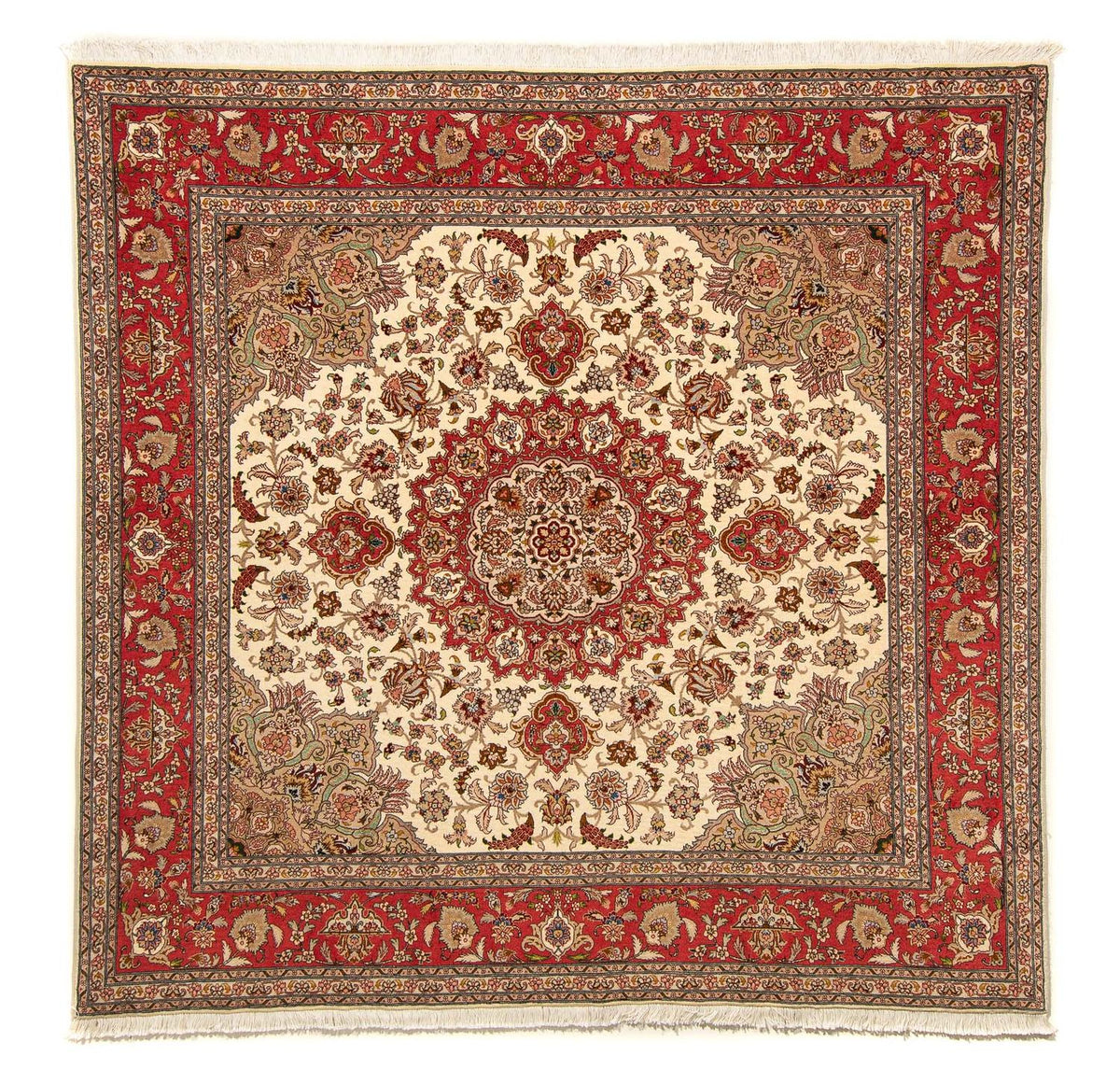 Persisk tæppe - Tabriz - Royal firkantet  - 203 x 200 cm - beige