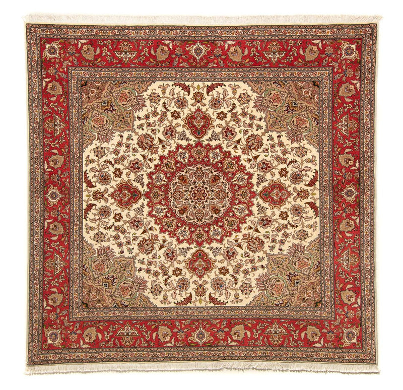 Persisk tæppe - Tabriz - Royal firkantet  - 203 x 200 cm - beige