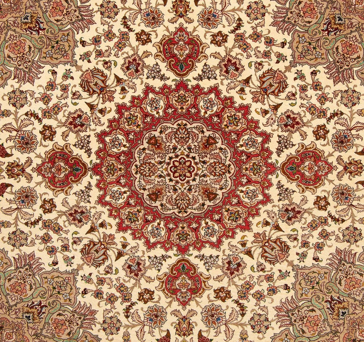 Persisk tæppe - Tabriz - Royal firkantet  - 203 x 200 cm - beige