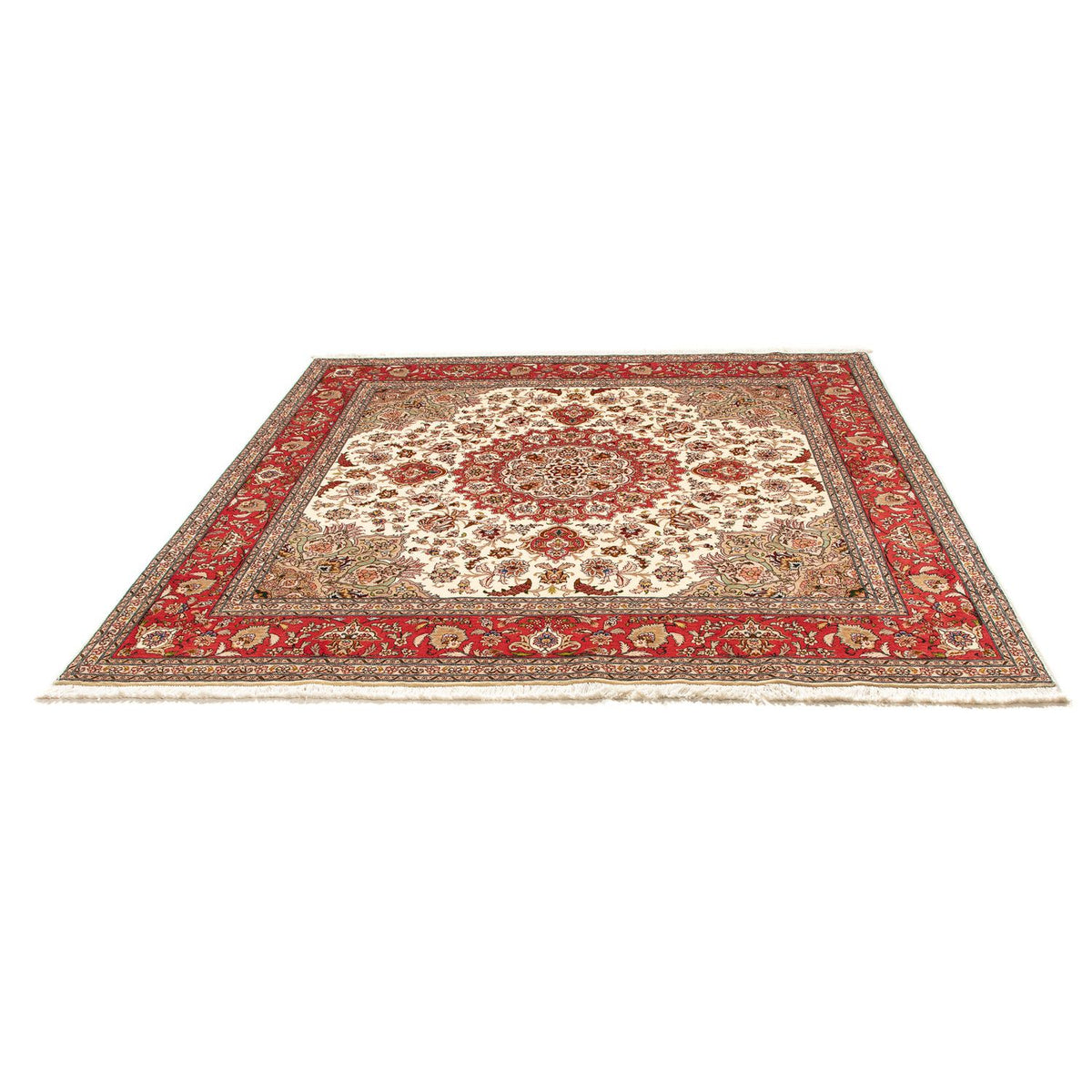 Persisk tæppe - Tabriz - Royal firkantet  - 203 x 200 cm - beige