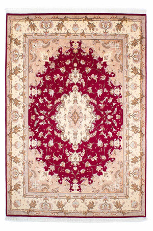 Persisk tæppe - Tabriz - Royal - 243 x 165 cm - mørkerød