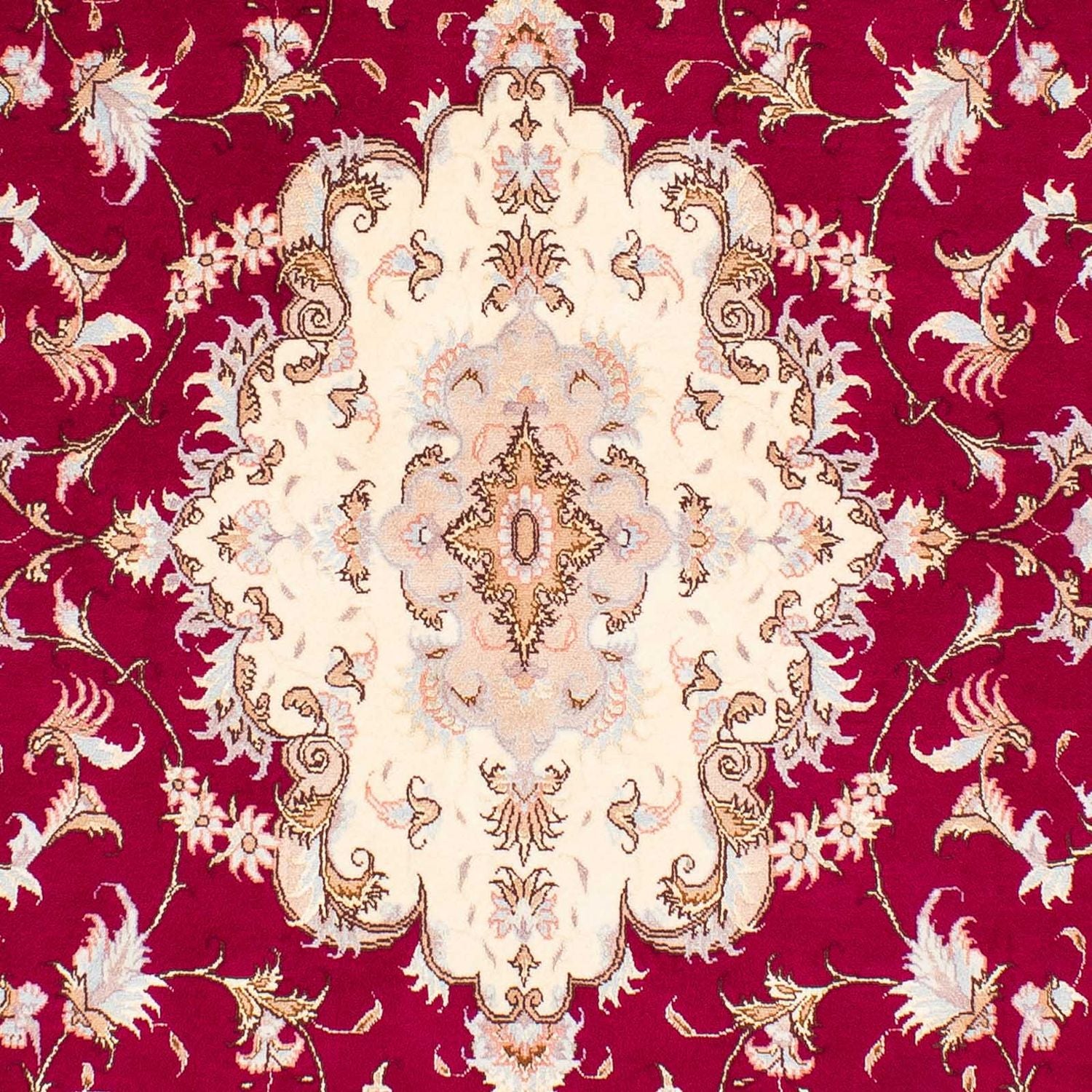 Persisk tæppe - Tabriz - Royal - 243 x 165 cm - mørkerød