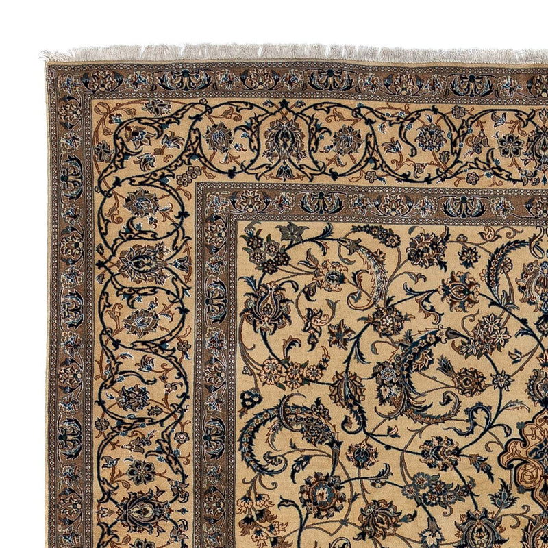 Persisk tæppe - Nain - Premium - 362 x 243 cm - mørk beige