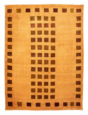 Gabbeh Tæppe - Loribaft Persisk - 231 x 173 cm - guld
